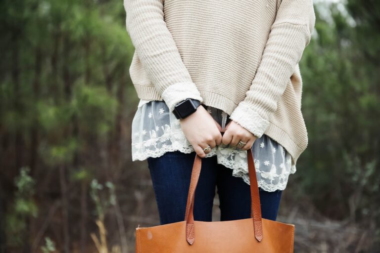 female with handbag