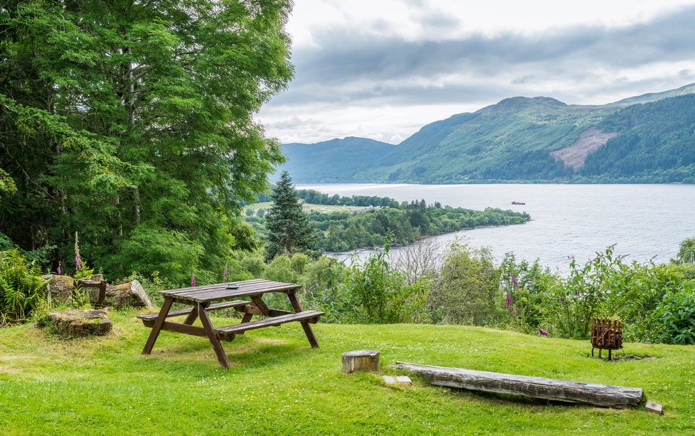 Panoramic sight in Loch Ness, in the Scottish Highlands